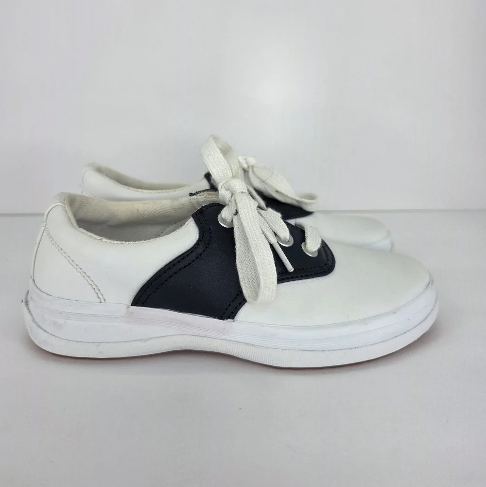Keds Kid's School Days II Lace-up Saddle Shoe Uniform Oxford Leather Size 12.5M